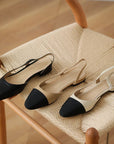 Bricia™| Satin Slingback Flats