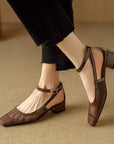 Noelle™| Mesh Block Heels
