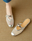 Elira™| Buckle Mules
