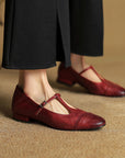Galira™| Leather Flats