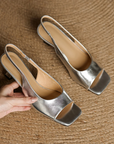 Kendra™| Leather Slingbacks