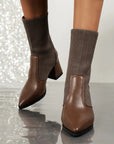 Harlow™| Knitted Leather Boots