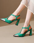 Fioren™| Leather T Strap Pumps