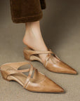 Virelina™| Leather Mules