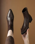 Solyra™| Leather Ankle Boots
