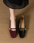 Elvasia™| Low Heeled Mary Janes