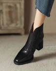 Everly™| Leather Ankle Boots