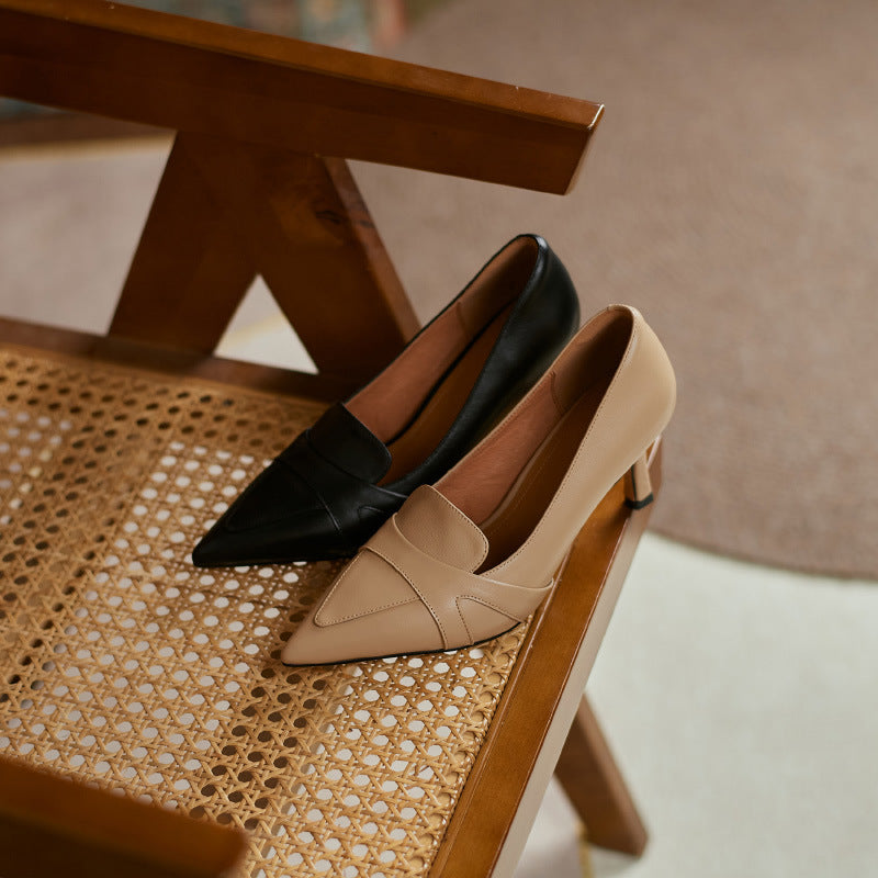 Caline™| Sleek Tan Heels