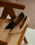 Caline™| Sleek Tan Heels