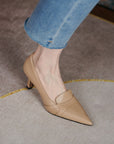 Caline™| Sleek Tan Heels