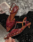 Kalila™| Gold Kitten Sandals