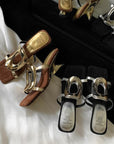 Kiara™| Bold Buckle Wedges