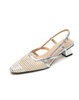 Cecilia™| Woven Sling Heels