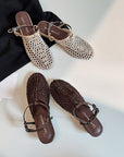 Cemile™| Woven T-Strap Flats