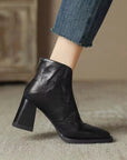 Everly™| Leather Ankle Boots