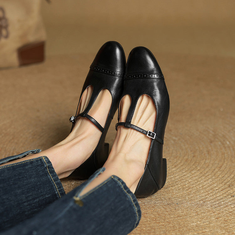 Galira™| Leather Flats