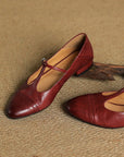 Galira™| Leather Flats