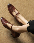 Galira™| Leather Flats
