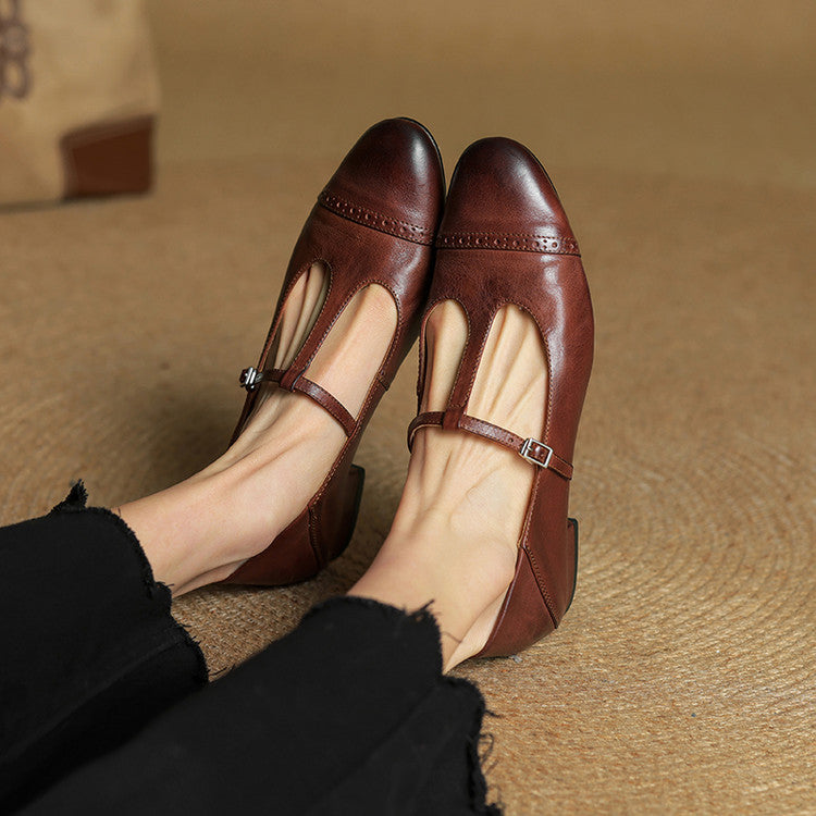 Galira™| Leather Flats