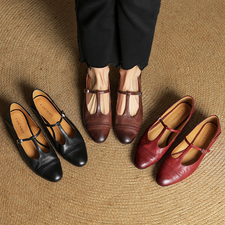 Galira™| Leather Flats