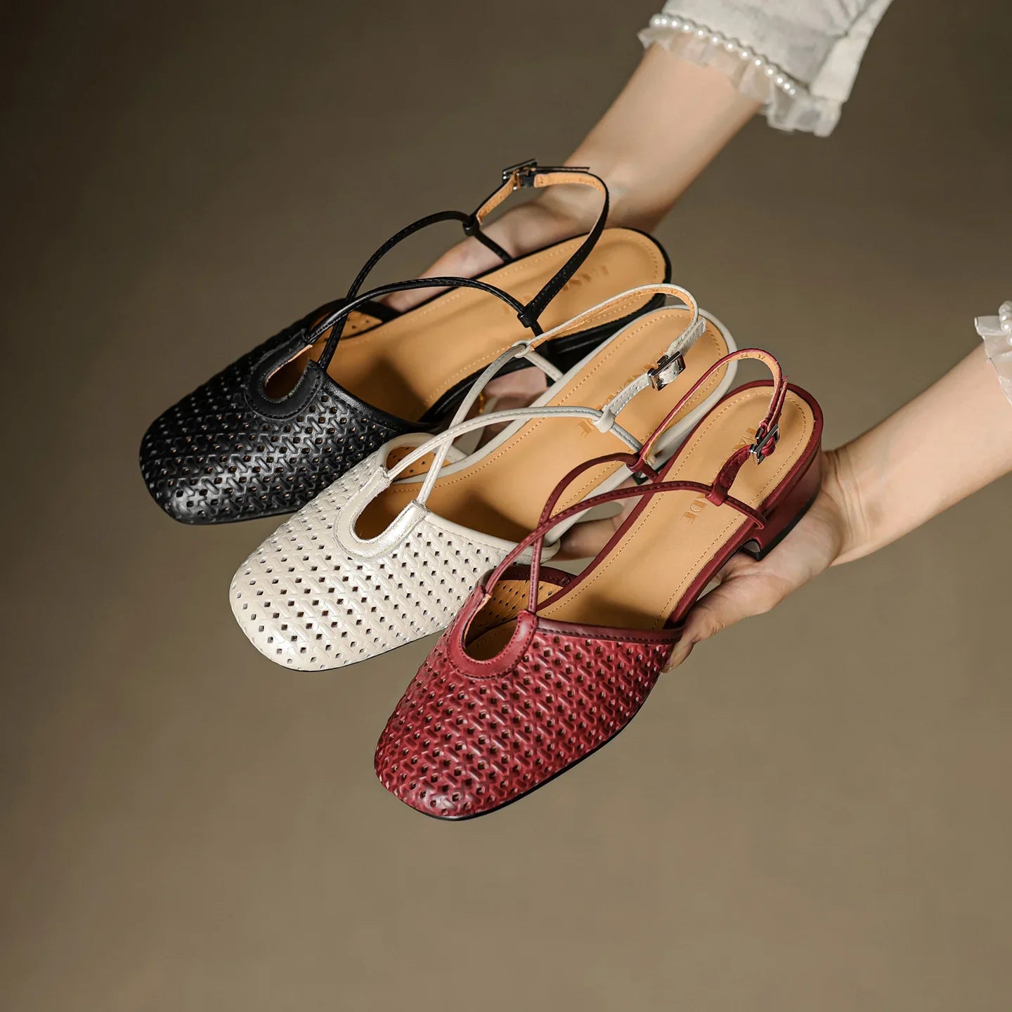 Celestelle™| Leather Slingbacks