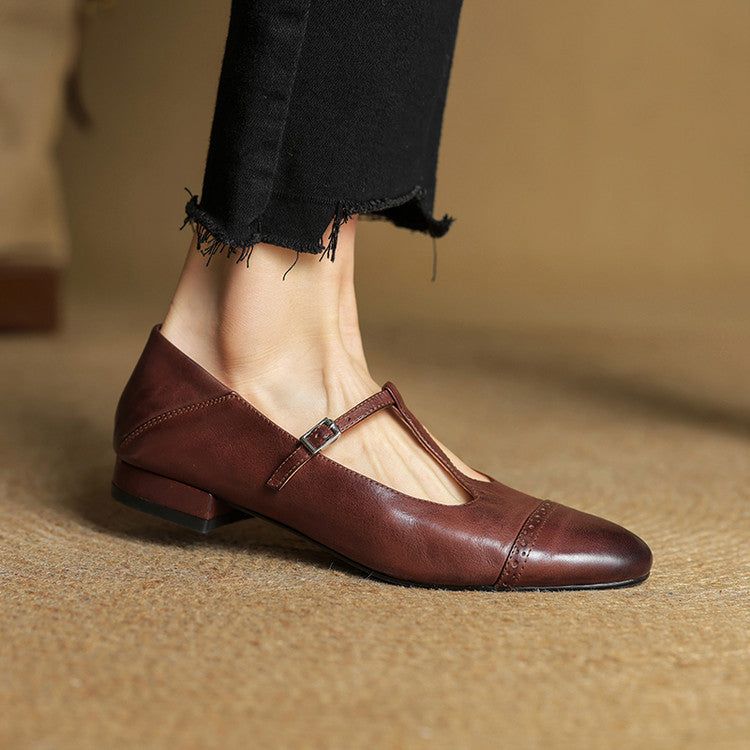Galira™| Leather Flats