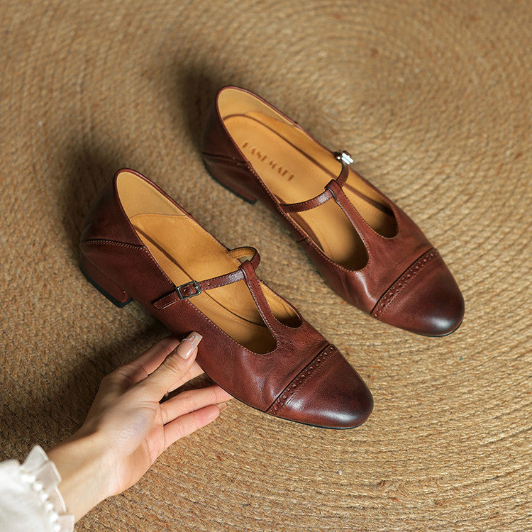 Galira™| Leather Flats