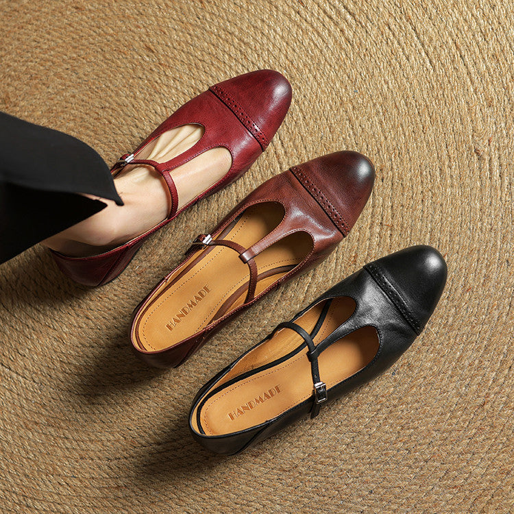Galira™| Leather Flats