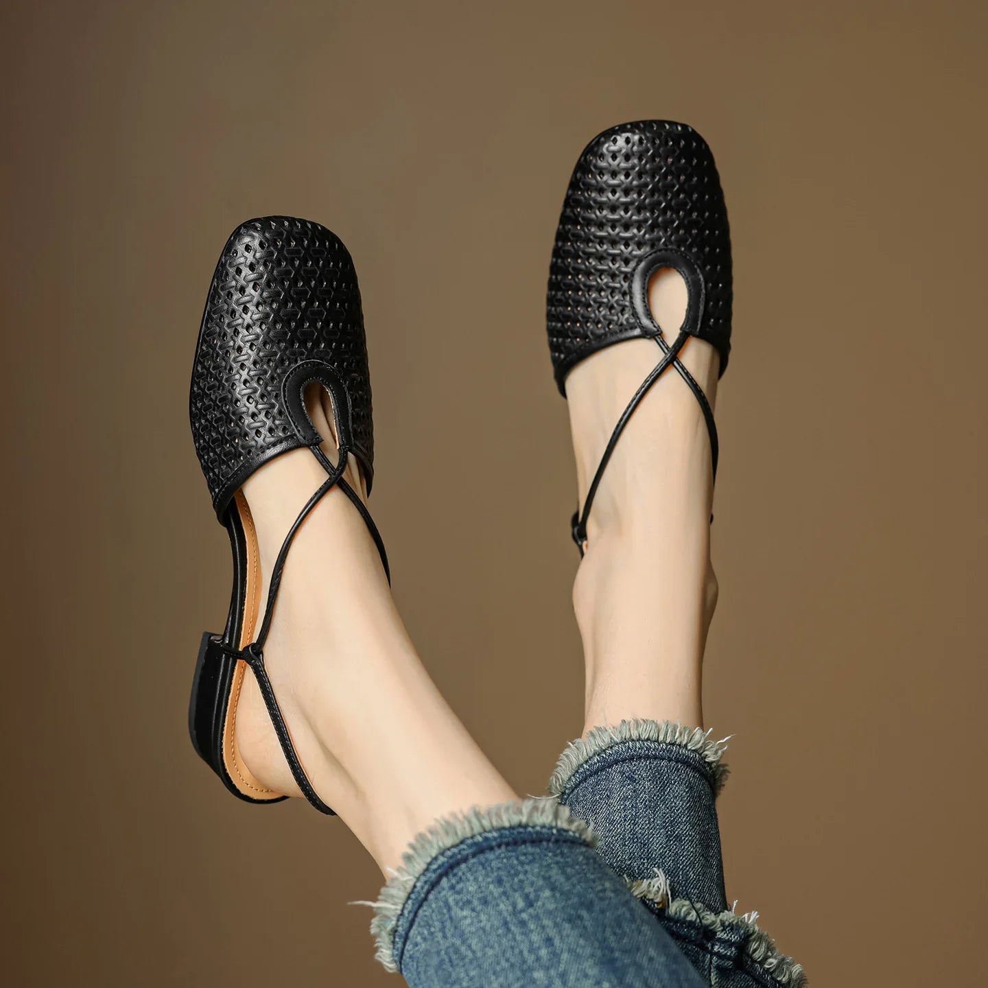 Celestelle™| Leather Slingbacks