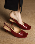 Kendra™| Leather Slingbacks