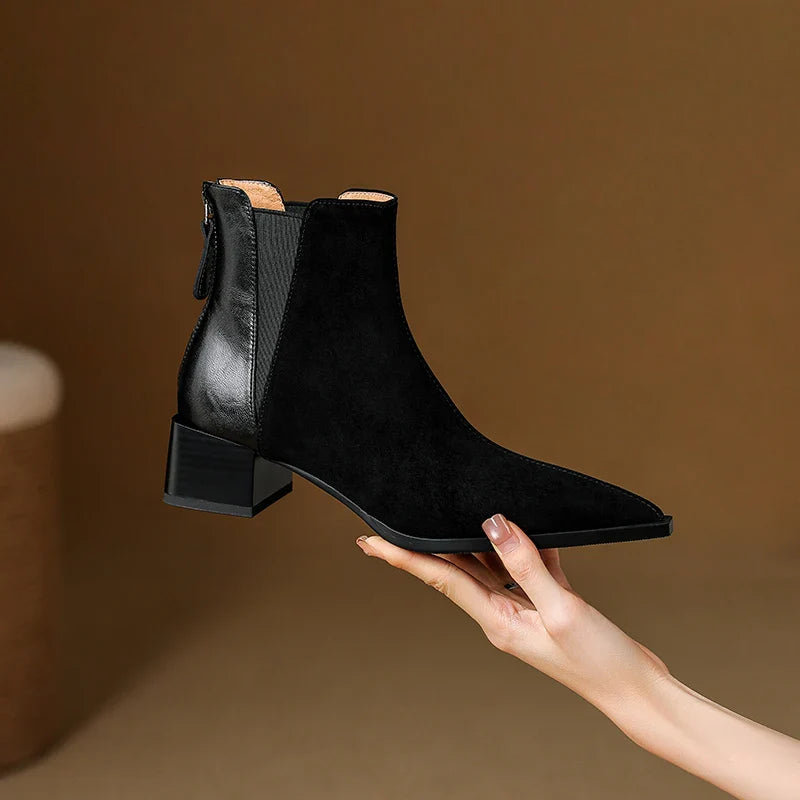 Marvelle™| Leather Ankle Boots