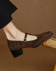 Kalvoria™| Leopard Mary Janes
