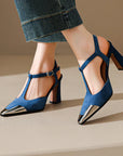 Fioren™| Leather T Strap Pumps