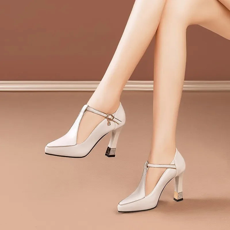 Lenaria™| Leather Heels