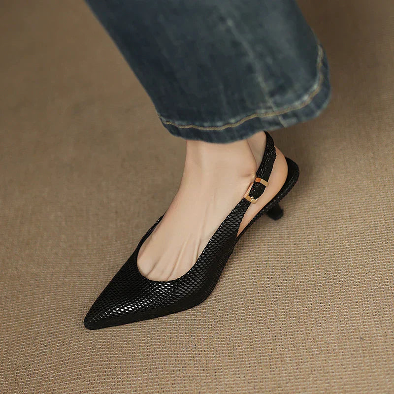 Janelith™| Leather Slingbacks