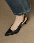 Janelith™| Leather Slingbacks