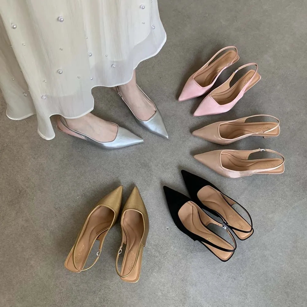 Lurevia™| Pointed Toe Slingbacks