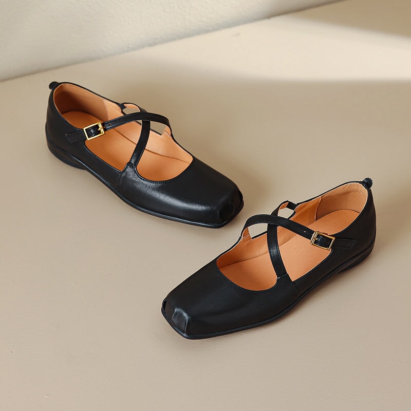 Edith™| Leather Mary Janes