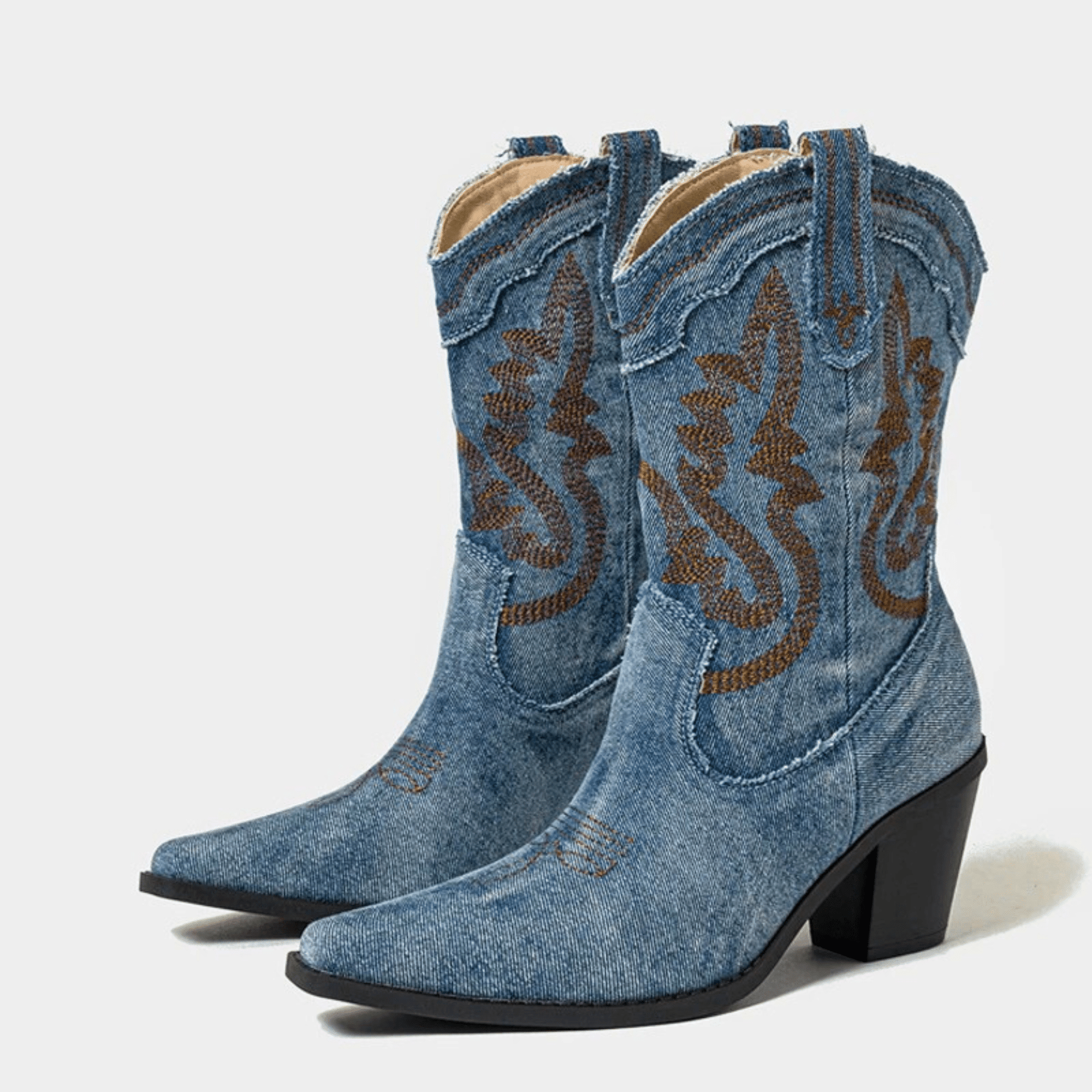 Selinne™| Denim Ankle Boots